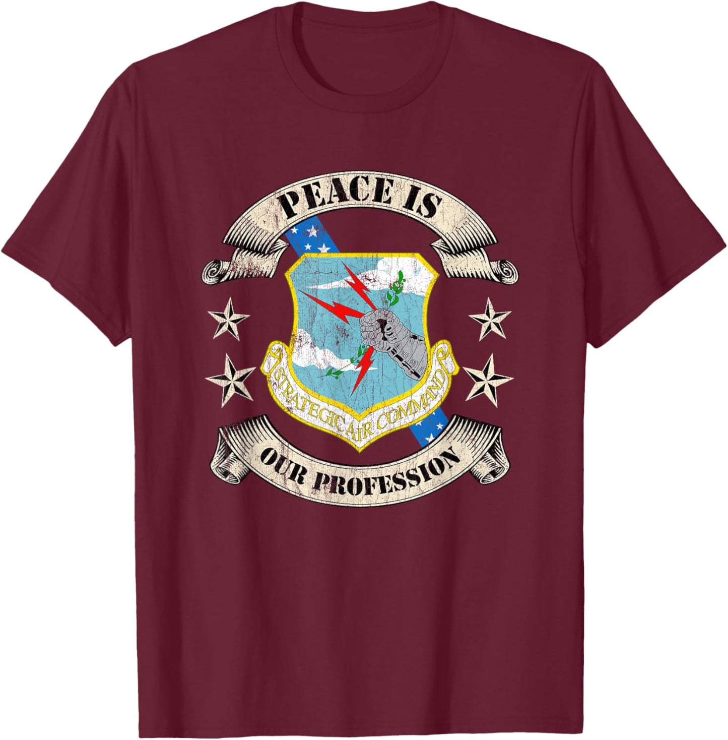 Strategic Air Command SAC Veteran Gifts T-Shirt - T-Shirt | Maroon