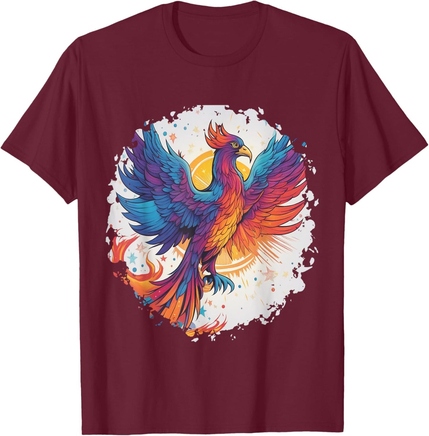 Rising Phoenix Costume Firebird Galaxy Bird Outfit Space T-Shirt - T-Shirt | Maroon