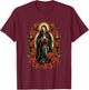 Our Lady De Guadalupe Shirt Men Women Roses T-Shirt - T-Shirt | Maroon
