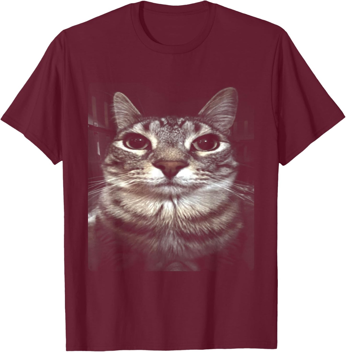 Silly Cat Meme T-Shirt - T-Shirt | Maroon