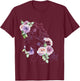 My Little Pony Original Retro Floral Pony Outline T-Shirt - T-Shirt | Maroon