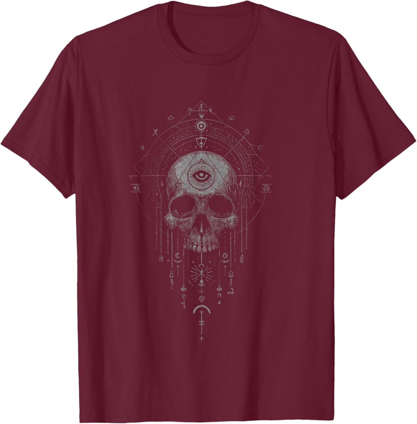 Gothic Punk Dark Fashion Y2k Streetwear Vintage Damen Herren Langarmshirt T-Shirt - T-Shirt | Maroon