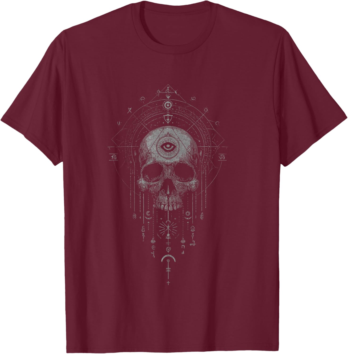 Gothic Punk Dark Fashion Y2k Streetwear Vintage Damen Herren Langarmshirt T-Shirt - T-Shirt | Maroon