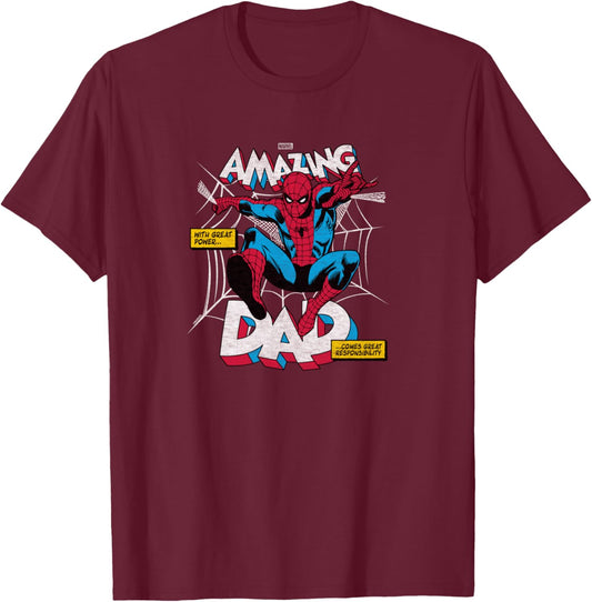 Spider-Man - Amazing Dad T-Shirt - T-Shirt | Maroon