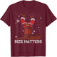 Size Matters Fat Santa Claus Chimney Ugly Christmas Sweater T-Shirt - T-Shirt | Maroon