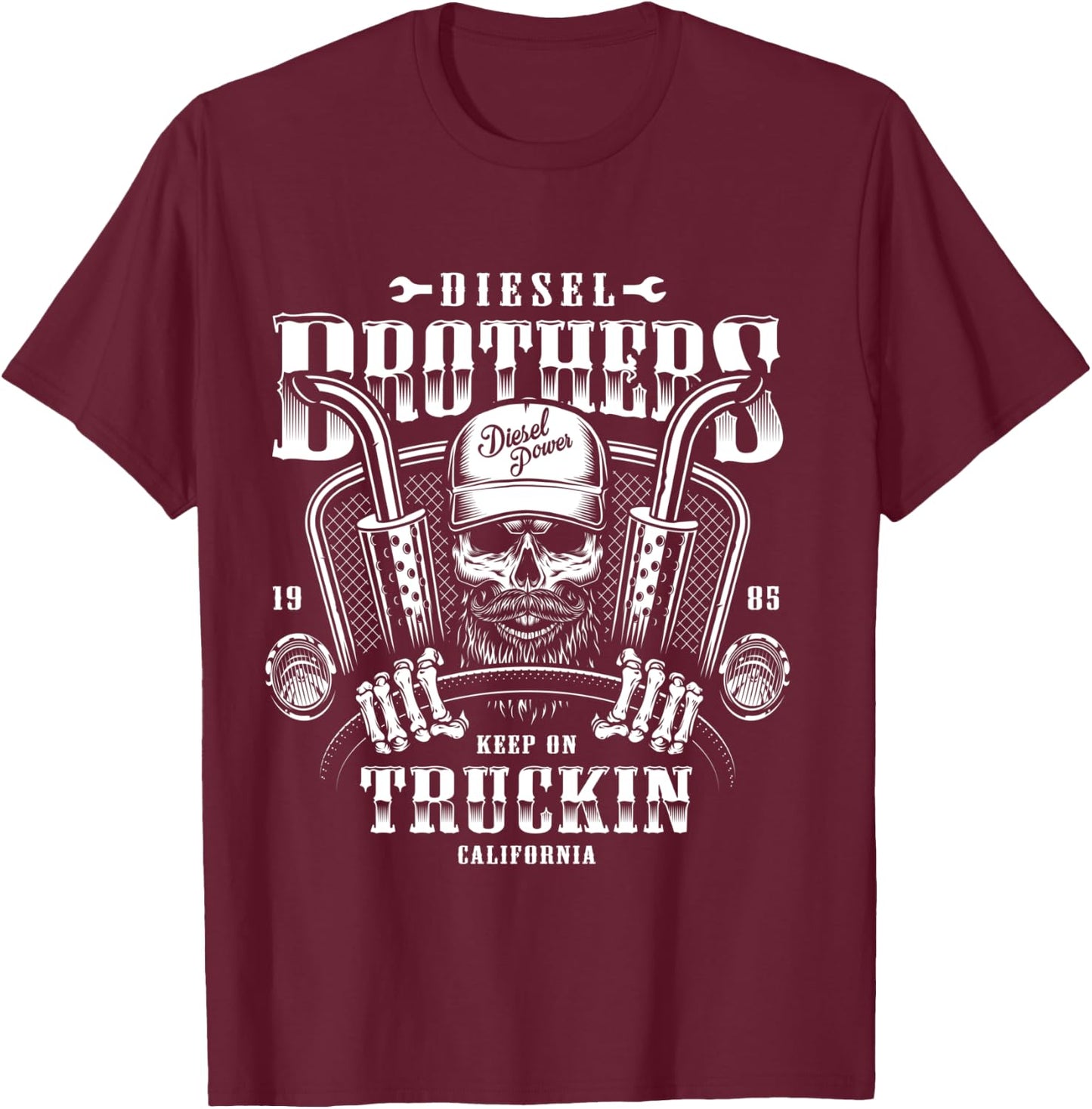 Diesel Brothers Keep On Truckin T-Shirt - T-Shirt | Maroon