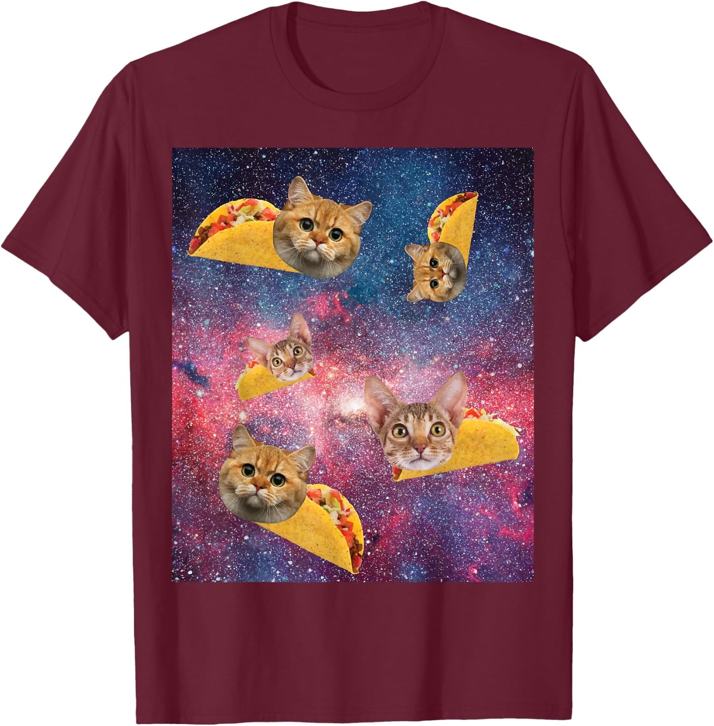 Cat Tacos T-Shirt - T-Shirt | Maroon