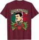 Jesus Malverde Mexico Folk Hero Jesus Malverde T-Shirt - T-Shirt | Maroon