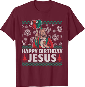 Happy Birthday Jesus T-Shirt - T-Shirt | Maroon