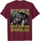 Gamblers Quit Funny Hard Skeleton Meme Bootleg T-Shirt - T-Shirt | Maroon