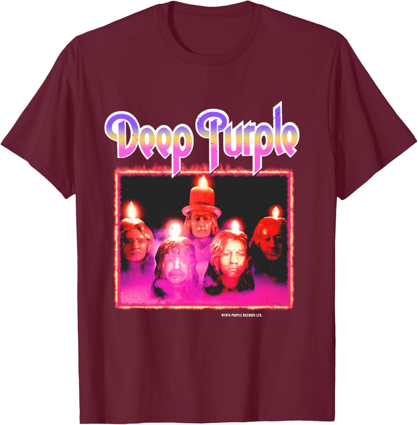 Deep Purple Burn Manche Longue T-Shirt - T-Shirt | Maroon