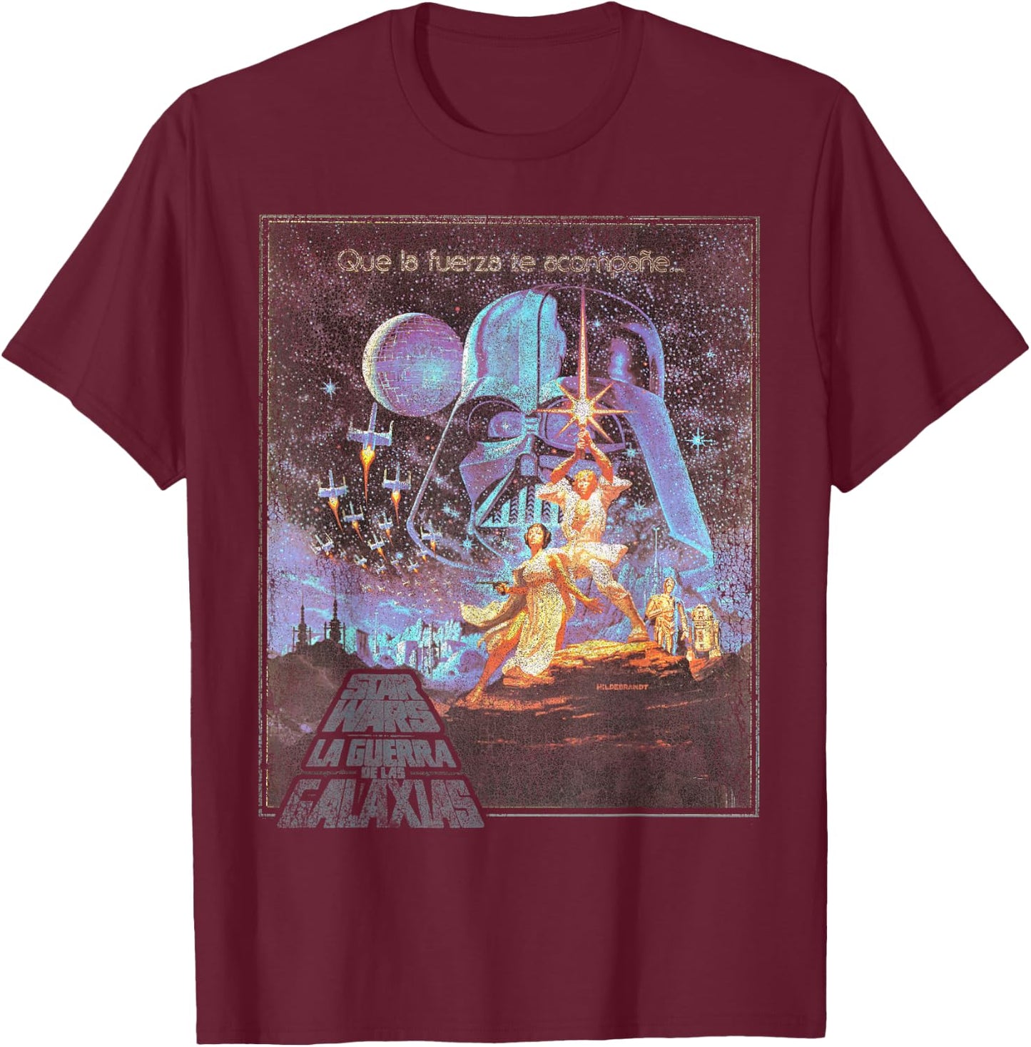 Star Wars Spanish Poster T-Shirt - T-Shirt | Maroon