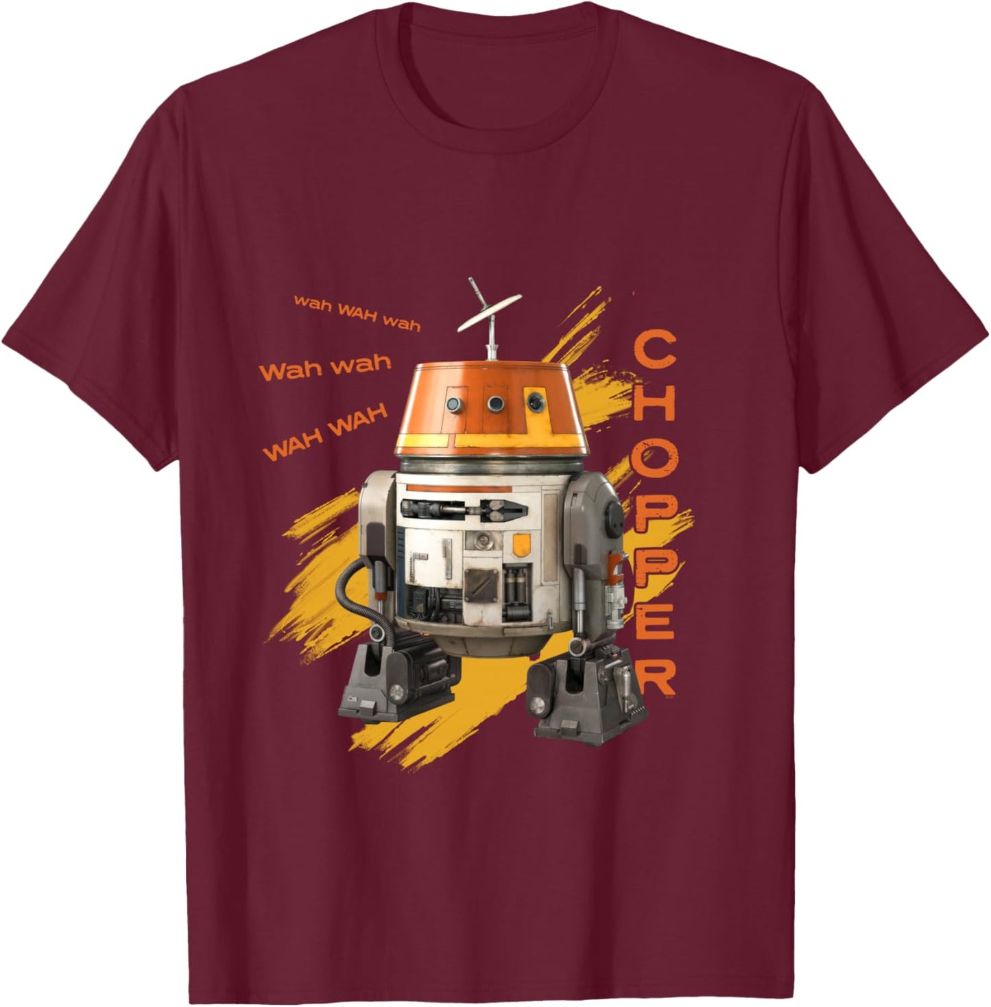 Star Wars Ahsoka Rebels Chopper Droid Speak Wah Wah Wah T-Shirt - T-Shirt | Maroon
