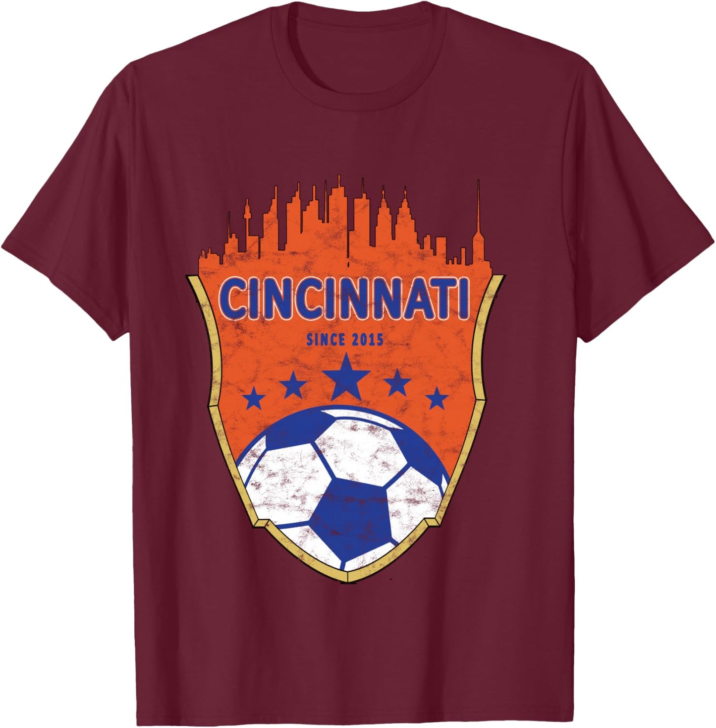 Cincinnati Soccer Shirt T-Shirt - T-Shirt | Maroon