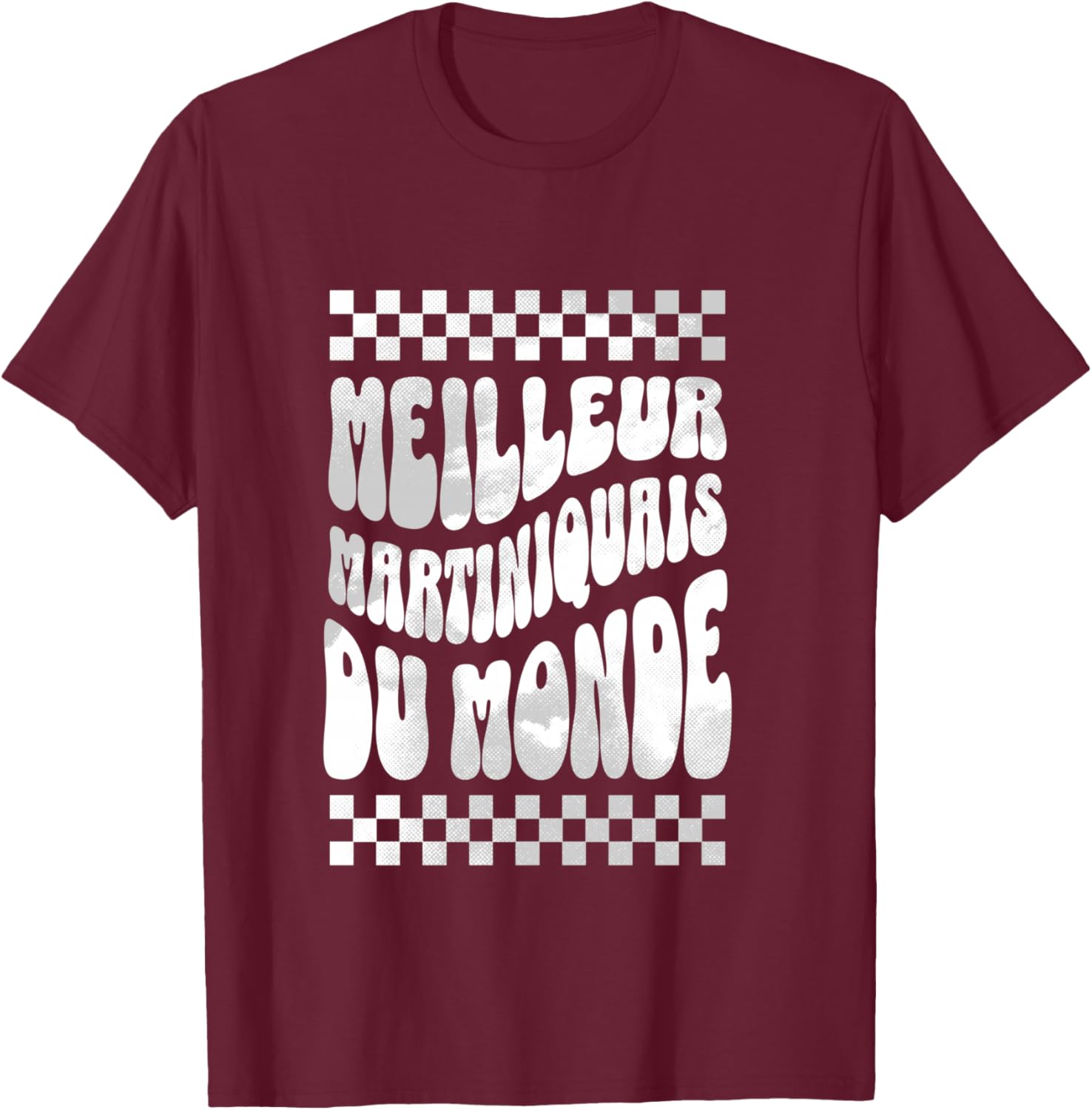 Meilleur Martiniquais du Monde Humour Martinique Homme Manche Longue T-Shirt - T-Shirt | Maroon