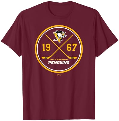 Pittsburgh Penguins Prize Dark Heather Officially Licensed T-Shirt - T-Shirt | Maroon