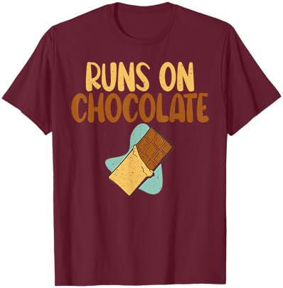 Runs on Chocolate Lover T-Shirt - T-Shirt | Maroon