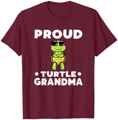 Proud Turtle Grandma Tortoise Lover T-Shirt - T-Shirt | Maroon