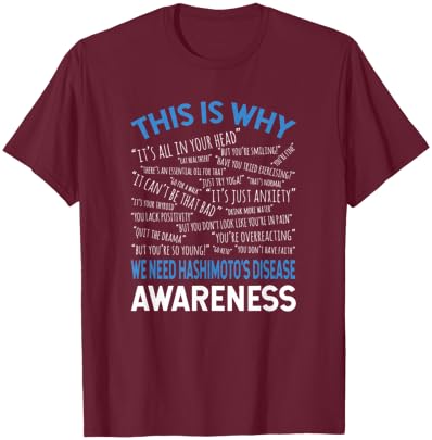 This Is Why We Need Hashimotos Disease Awareness T-Shirt - T-Shirt | Maroon