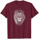 Lion Face Cool Zoo Animal Head Wildlife Africa T-Shirt - T-Shirt | Maroon