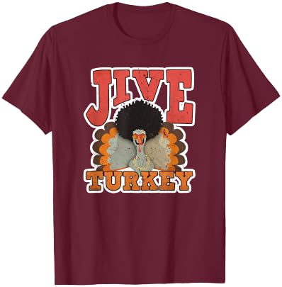 Jive Turkey - Retro 1970s Gifts - Vintage 70s Thanksgiving T-Shirt - T-Shirt | Maroon