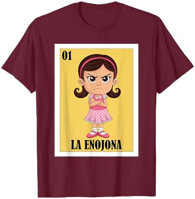 Funny Mexican Angry Girl Design - La Enojona T-Shirt - T-Shirt | Maroon