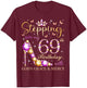 Stepping Into My 69th Birthday With God's Grace & Mercy T-Shirt - T-Shirt | Maroon