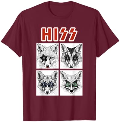 Retro Fox Rock Music Band Concert Men Kids Women Funny Fox T-Shirt - T-Shirt | Maroon