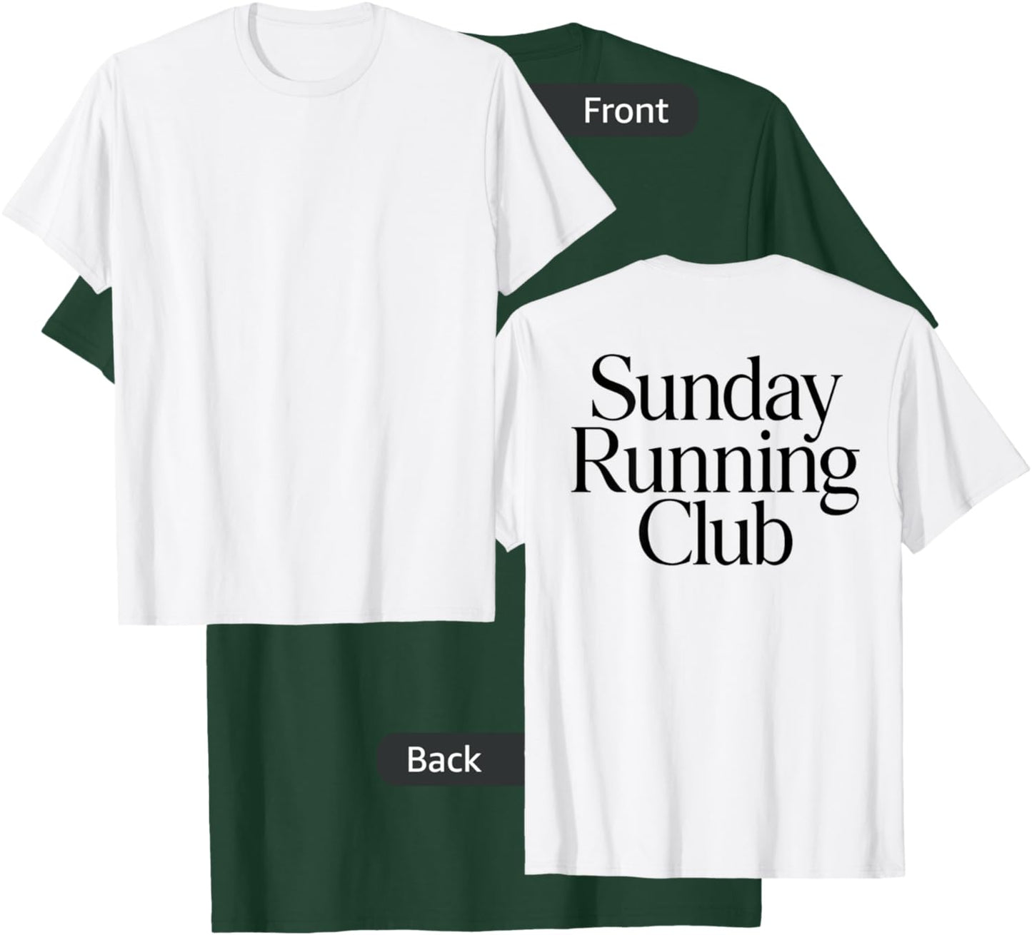 SUNDAY RUNNING CLUB X Jogger Jogging Runner Fitness Gym BACK T-Shirt - T-Shirt | Forest