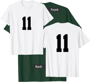 Number 11 ( on Front / Back) Sports Team Jersey Number T-Shirt - T-Shirt | Forest