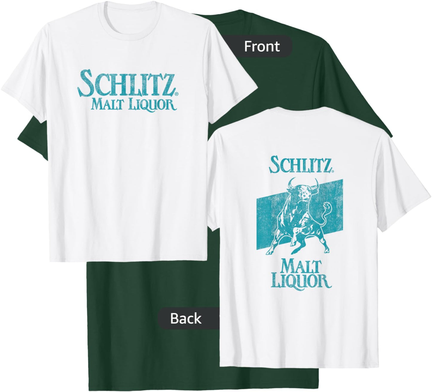 Schlitz Vintage Style - Bull Logo T-Shirt - T-Shirt | Forest
