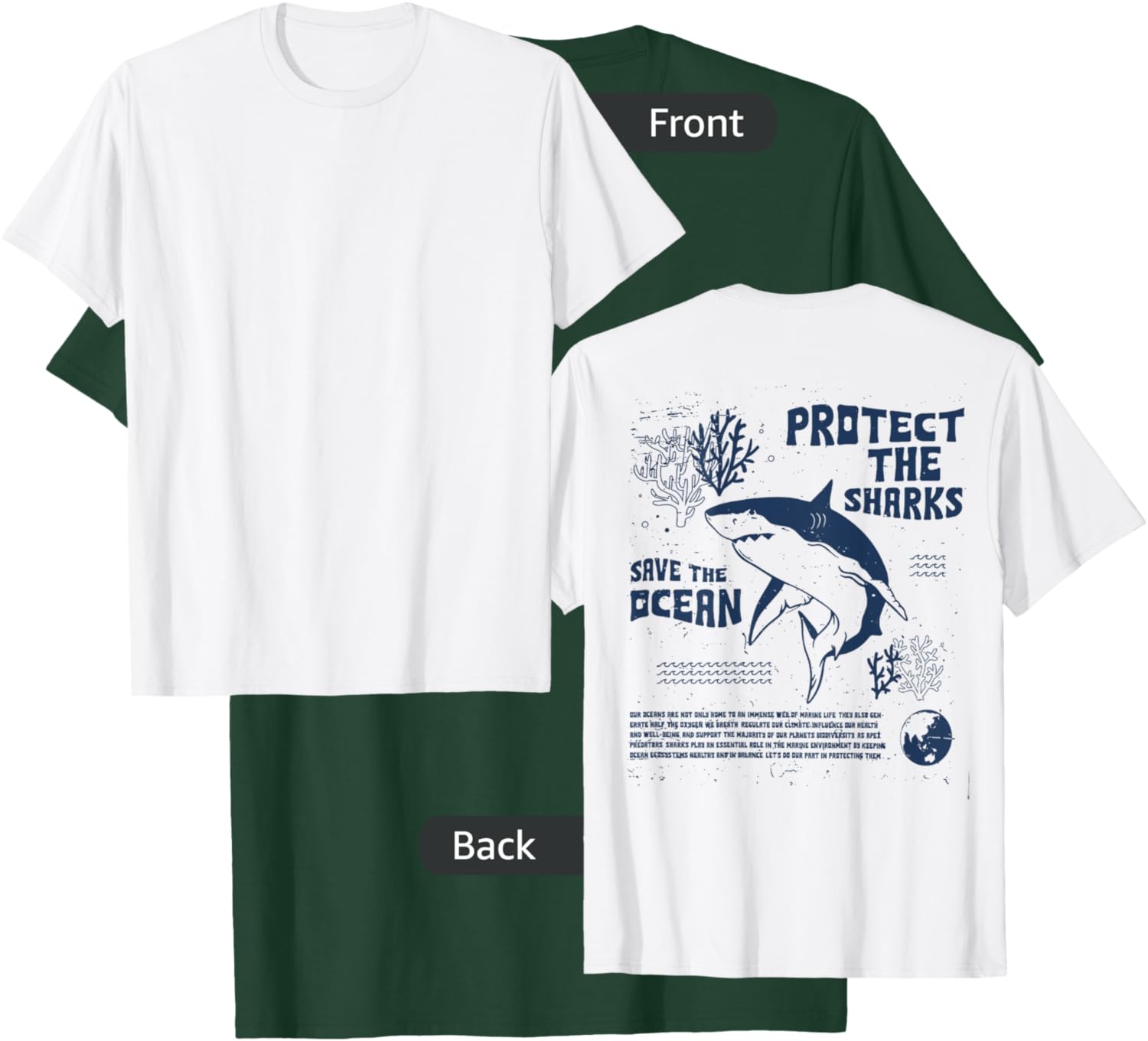 Protect The Local Sharks Scuba Diving Save The Ocean T-Shirt - T-Shirt | Forest