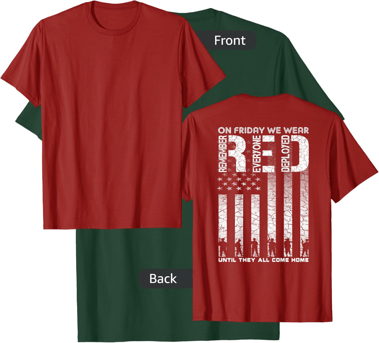Red Friday Military shirt On Friday We Wear Red Veteran T-Shirt - T-Shirt | Forest