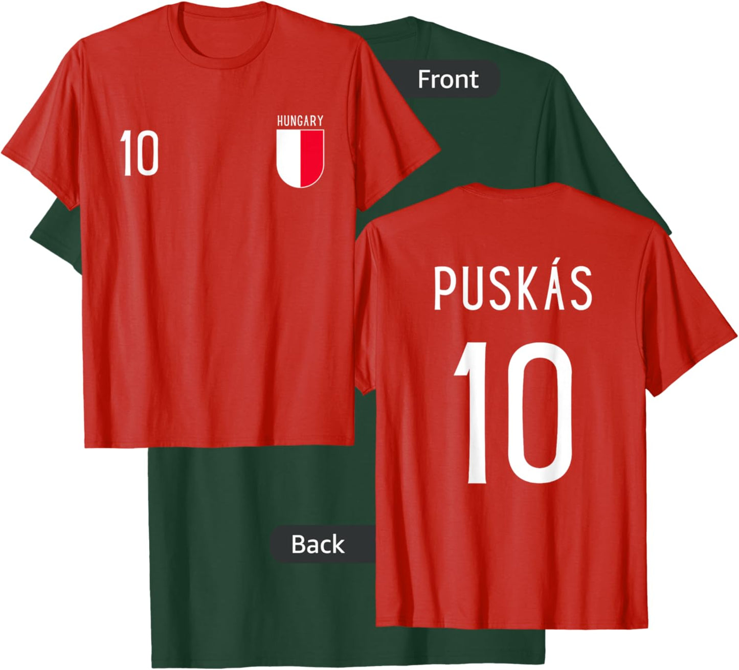 Hungary Number 10 Jersey Football # Ten Hungarian T-Shirt - T-Shirt | Forest