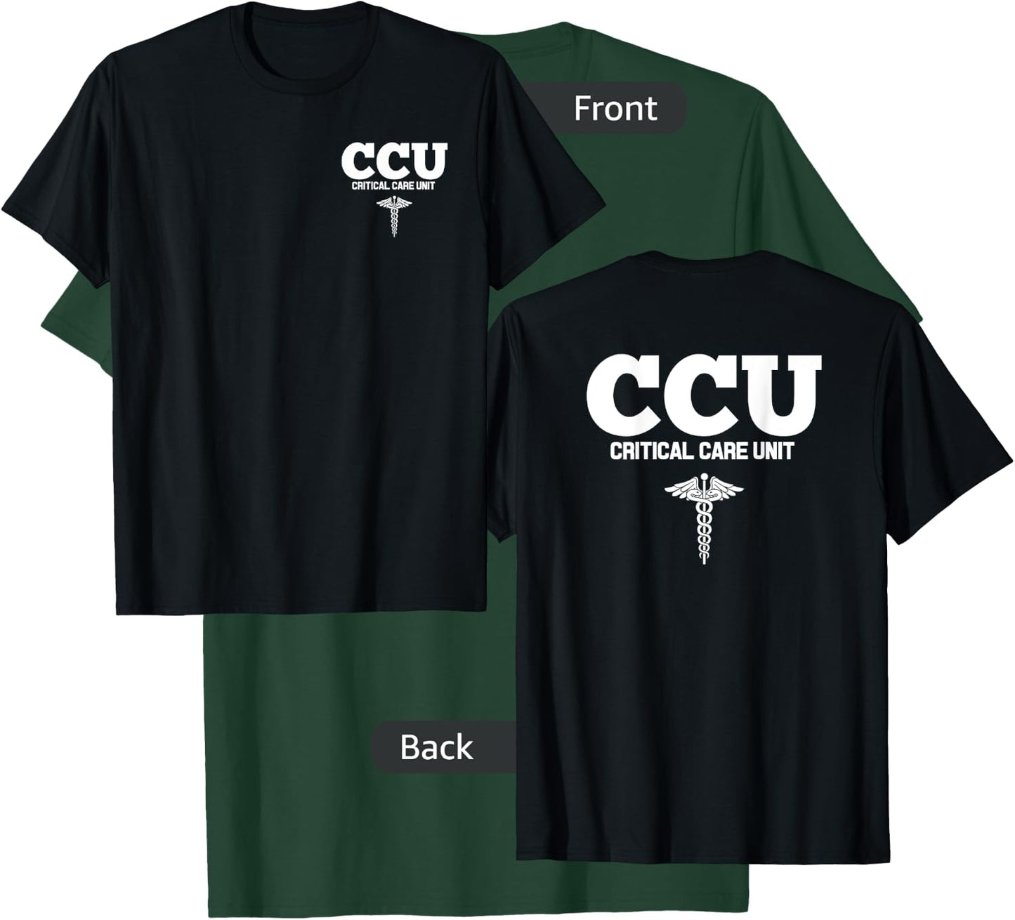 CCU Registered Nurse Critical & Cardiac Care Unit RN Staff T-Shirt - T-Shirt | Forest