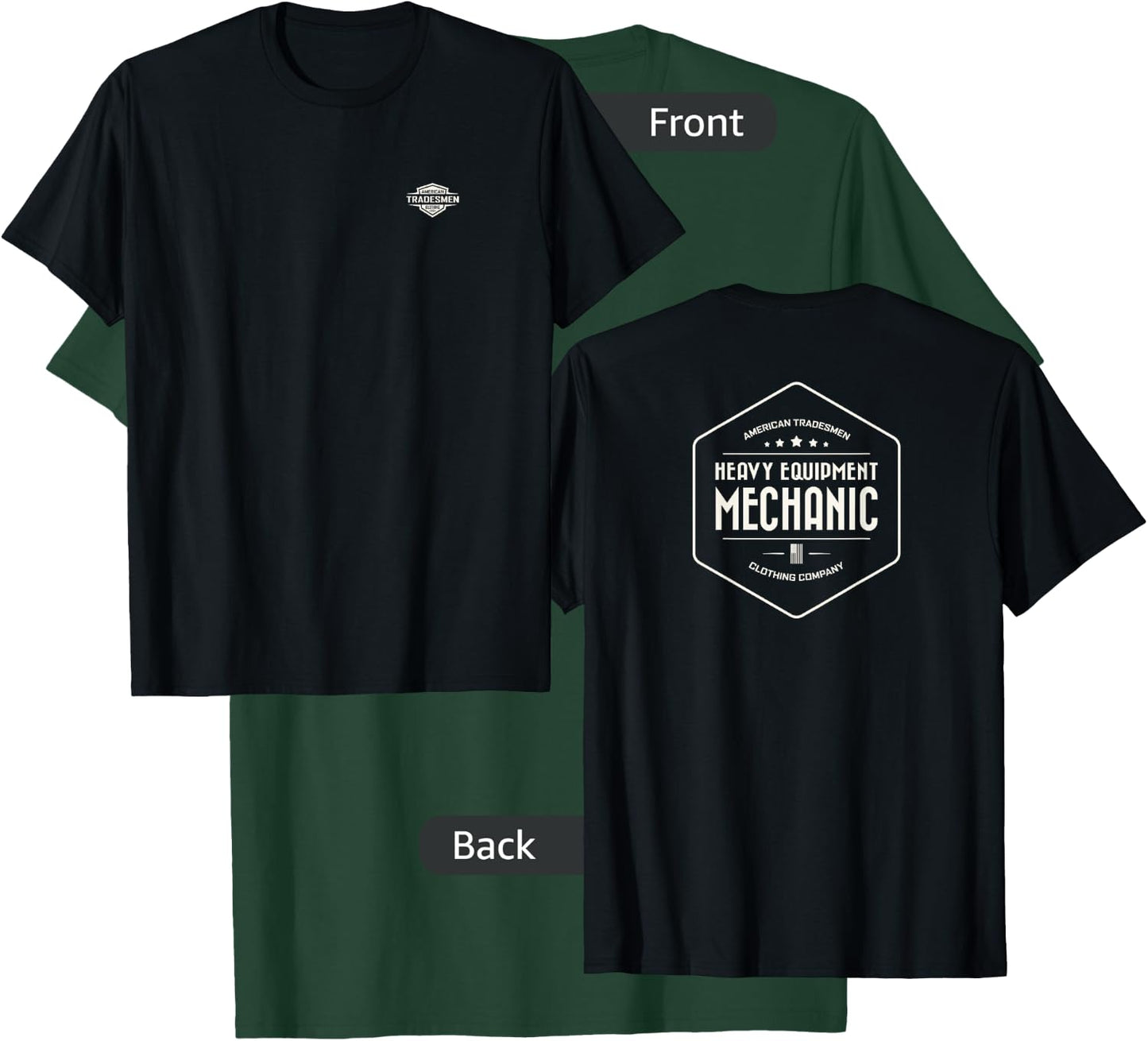 "Heavy Equipment Mechanic" with vintage white design T-Shirt - T-Shirt | Forest