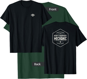 "Heavy Equipment Mechanic" with vintage white design T-Shirt - T-Shirt | Forest