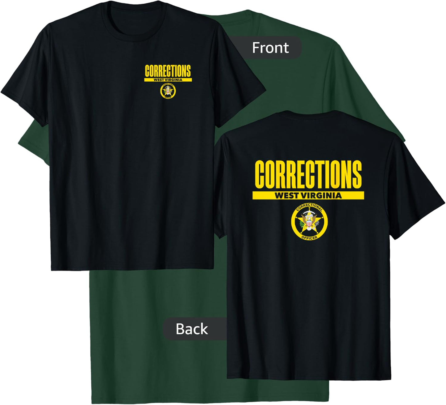 West Virginia Correctional Officer Thin Gray Line T-Shirt - T-Shirt | Forest