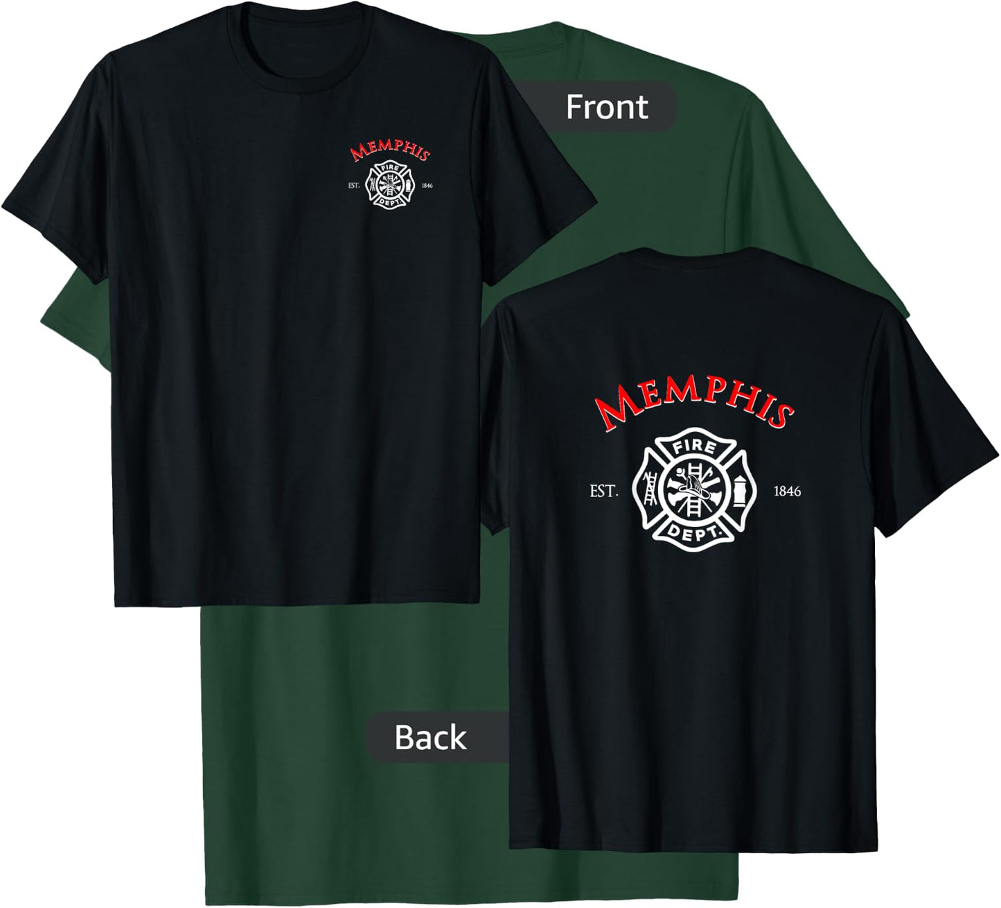 City of Memphis Fire Rescue Tennessee Firefighter T-Shirt - T-Shirt | Forest