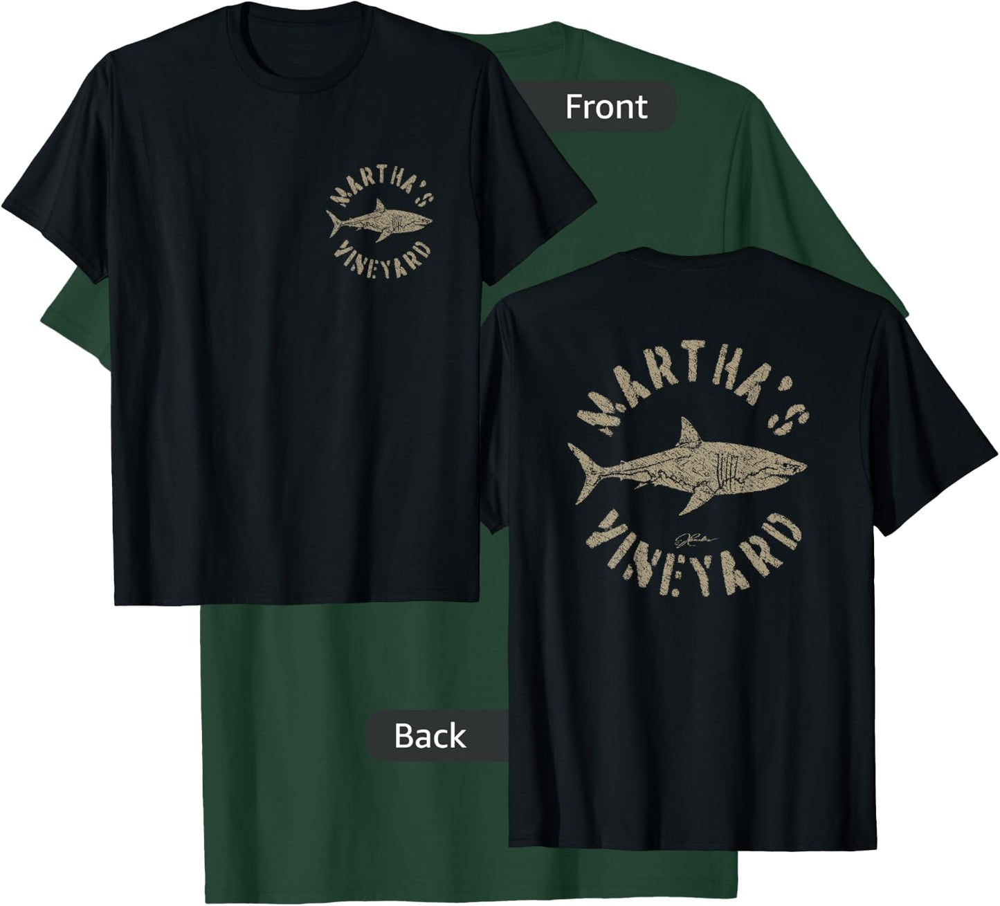 JCombs: Martha's Vineyard, MA, Great White Shark T-Shirt - T-Shirt | Forest
