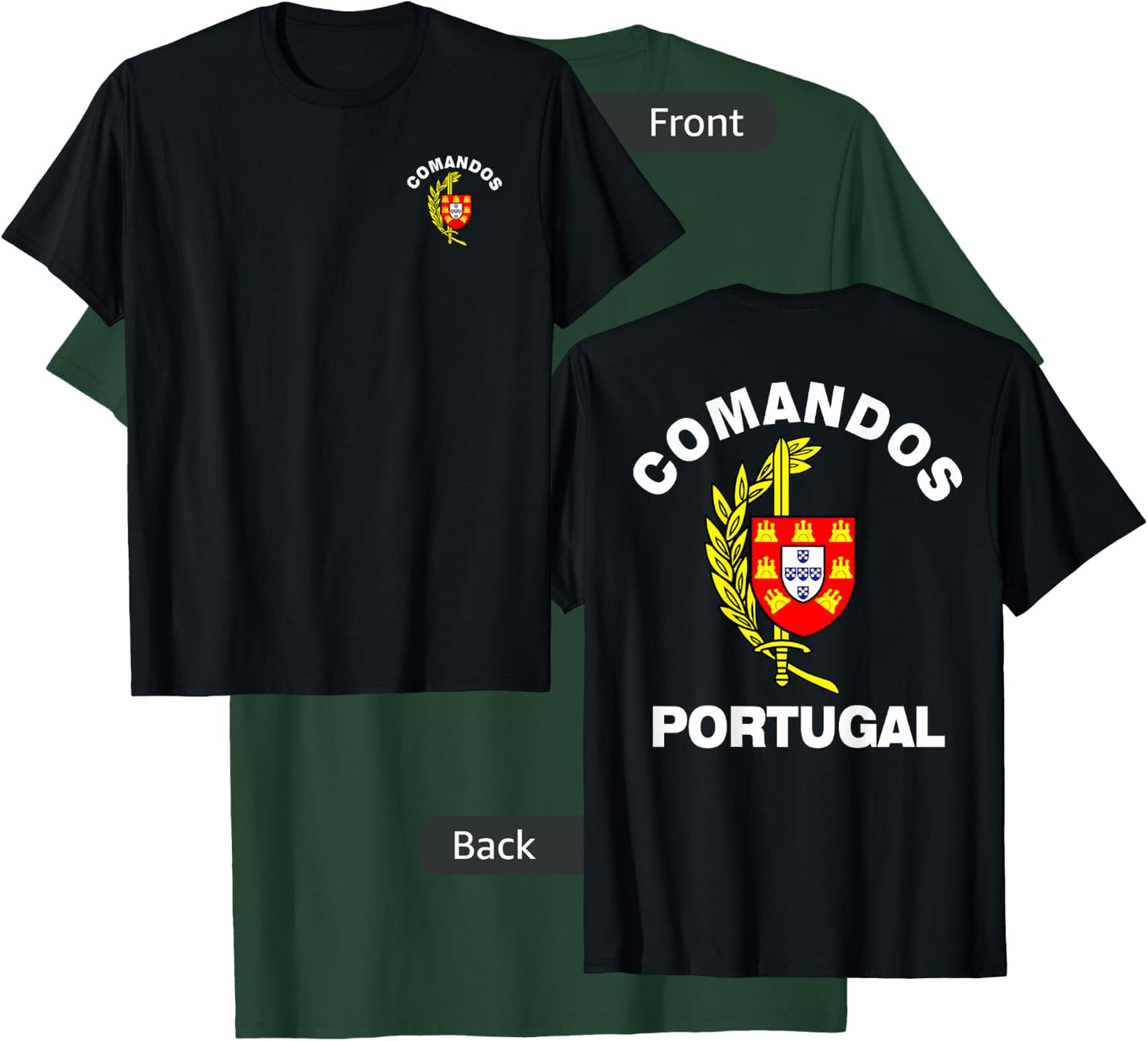 Portuguese Army Special Forces Comandos T-Shirt - T-Shirt | Forest