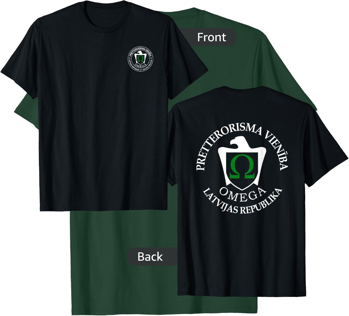 Omega Latvian Police Special Forces Swat T-Shirt - T-Shirt | Forest
