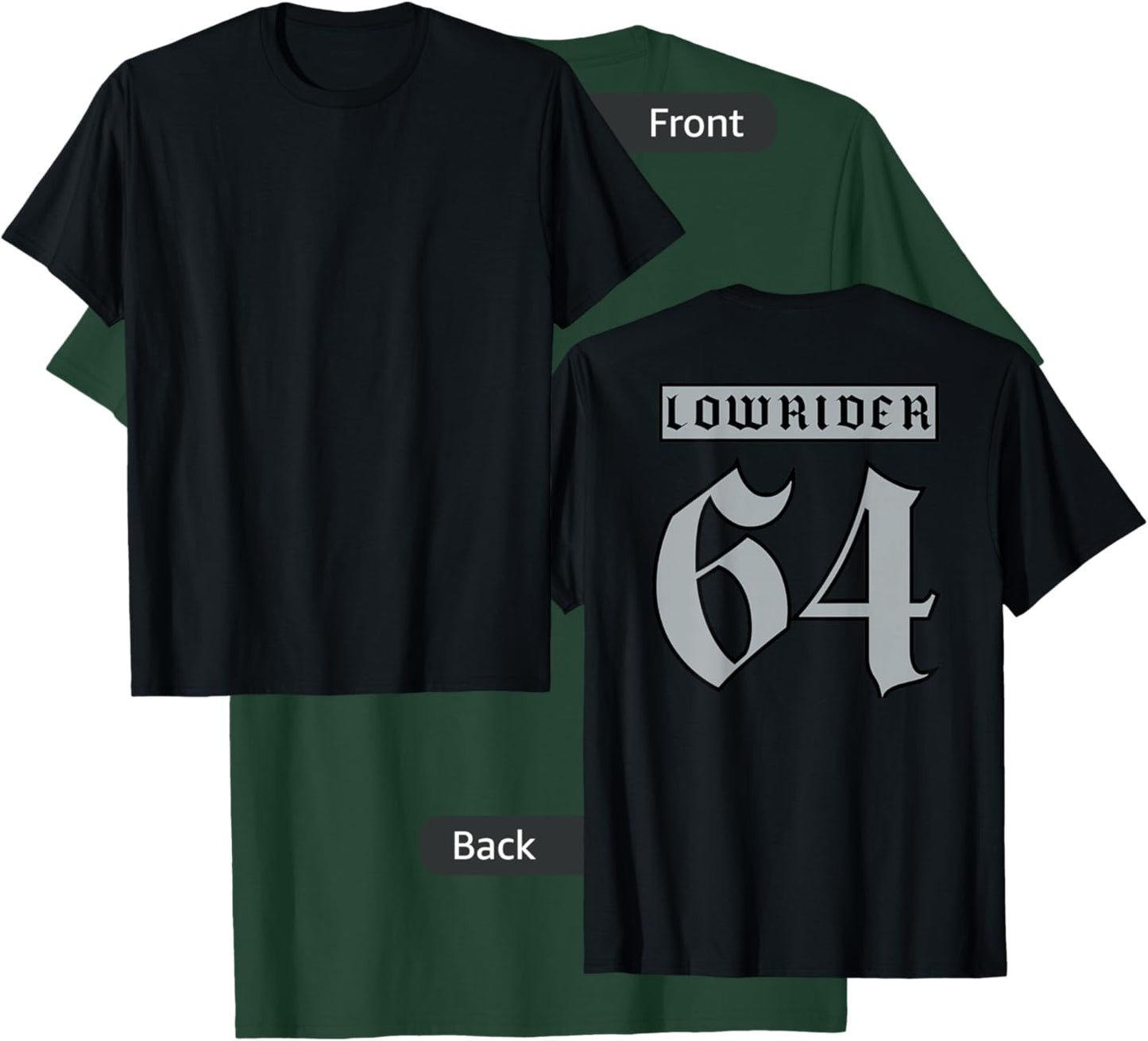 Lowrider 64 Jersey (Back) Classic Low Rider car Chicano Art T-Shirt - T-Shirt | Forest