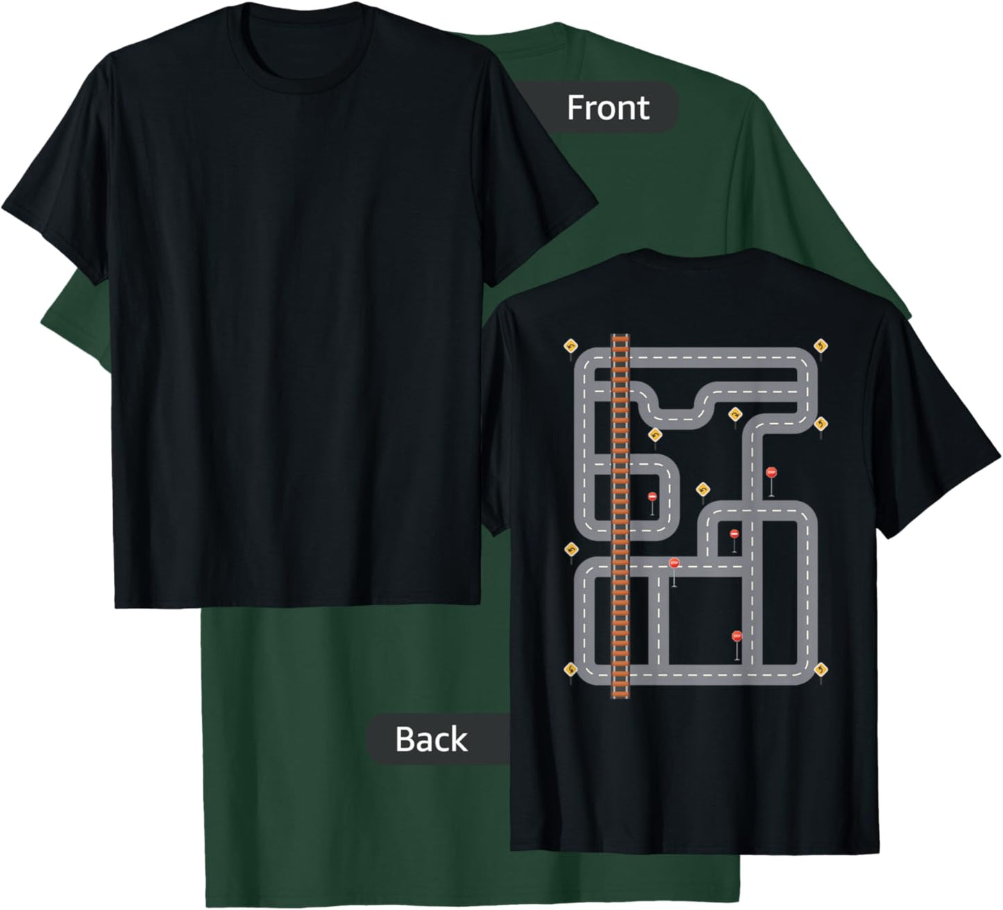 Cool Playmat Race Car Track On Back Dad race car Mat T-Shirt - T-Shirt | Forest