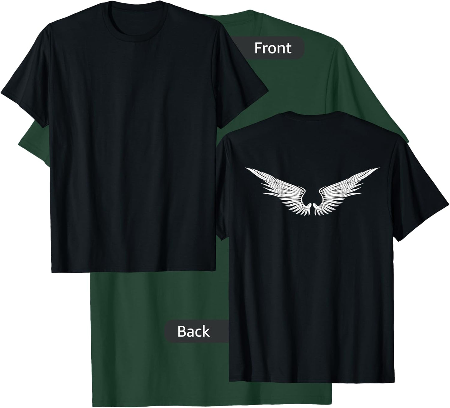 Angel Wings Freedom Guardian & Women Angel T-Shirt - T-Shirt | Forest