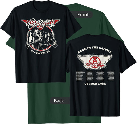 Aerosmith Amazon Exclusive - Back in The Saddle 1984 Tour T-Shirt - T-Shirt | Forest