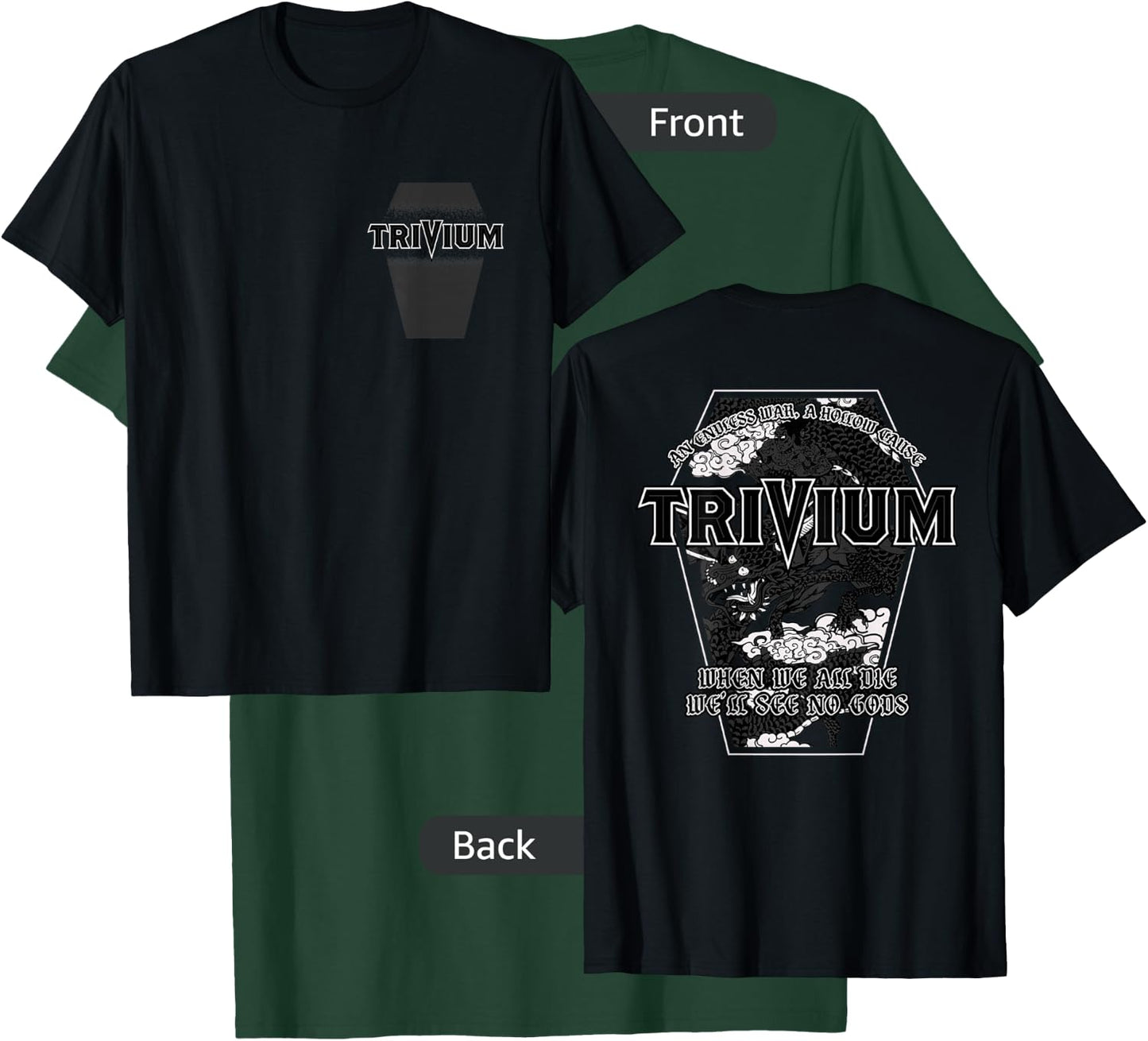 Trivium No Gods Double Sided T-Shirt - T-Shirt | Forest