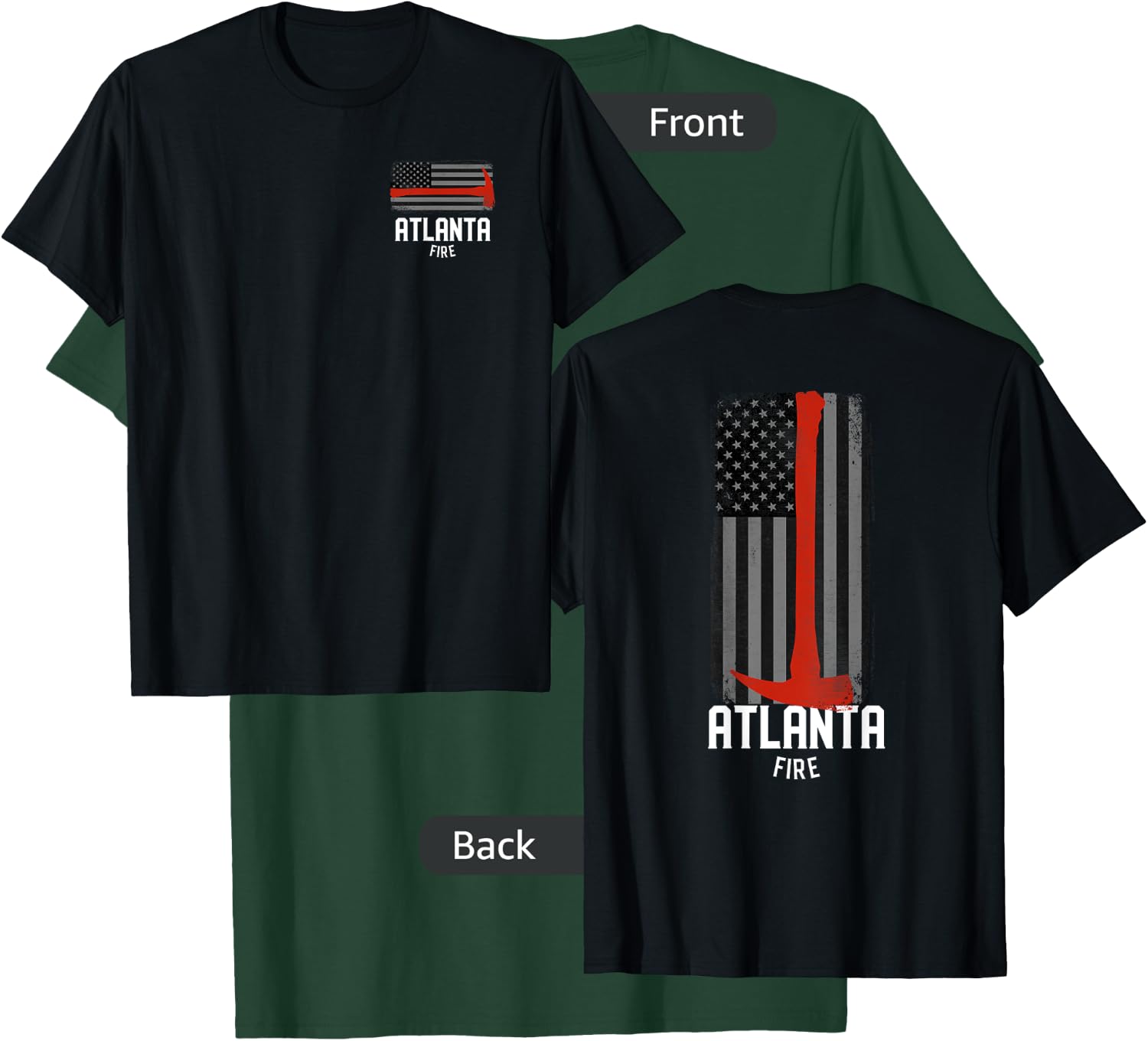 Atlanta Georgia Fire Rescue Department Firefighters T-Shirt - T-Shirt | Forest