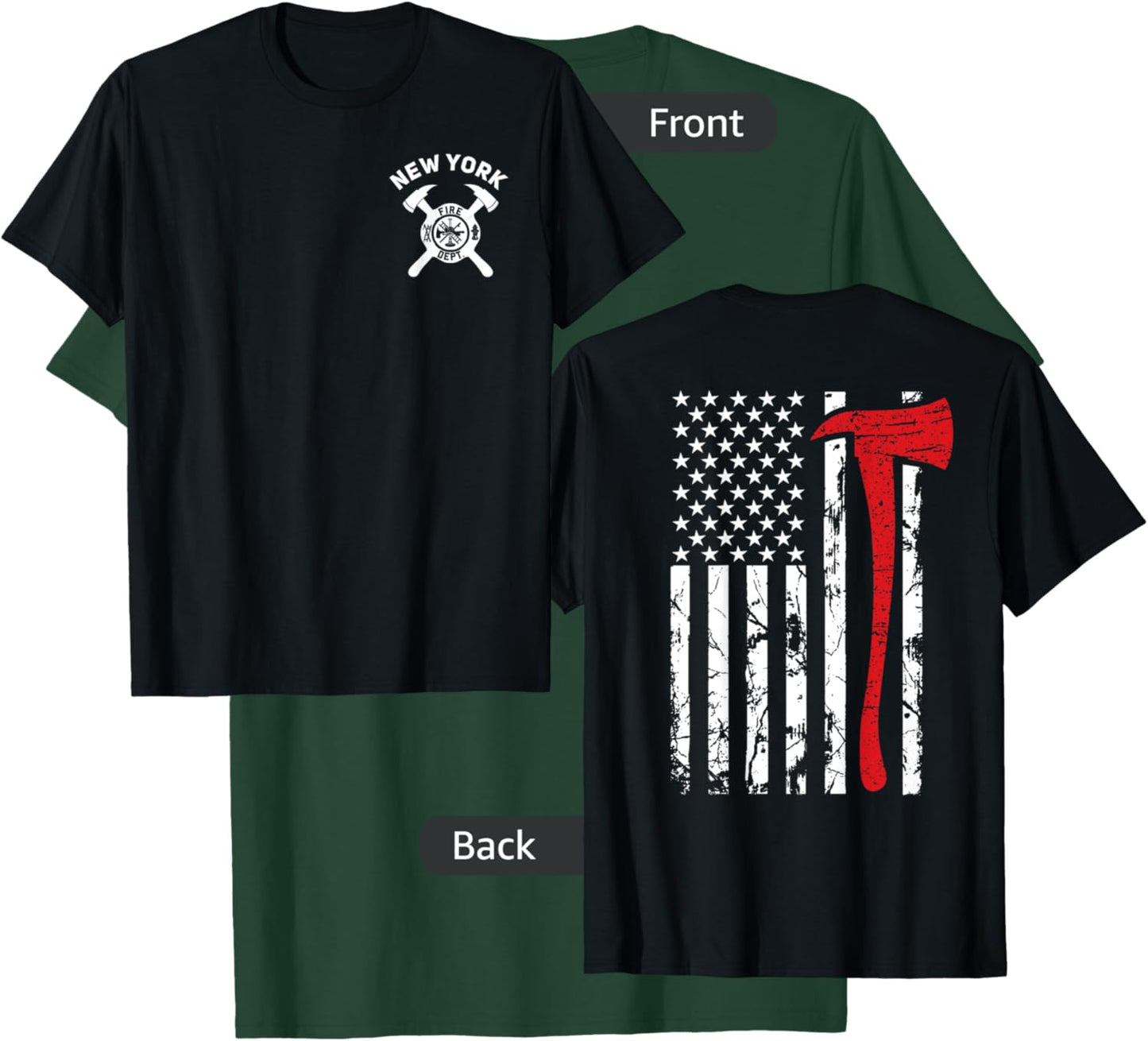 City Of New York Fire Department New York Firefighter T-Shirt - T-Shirt | Forest
