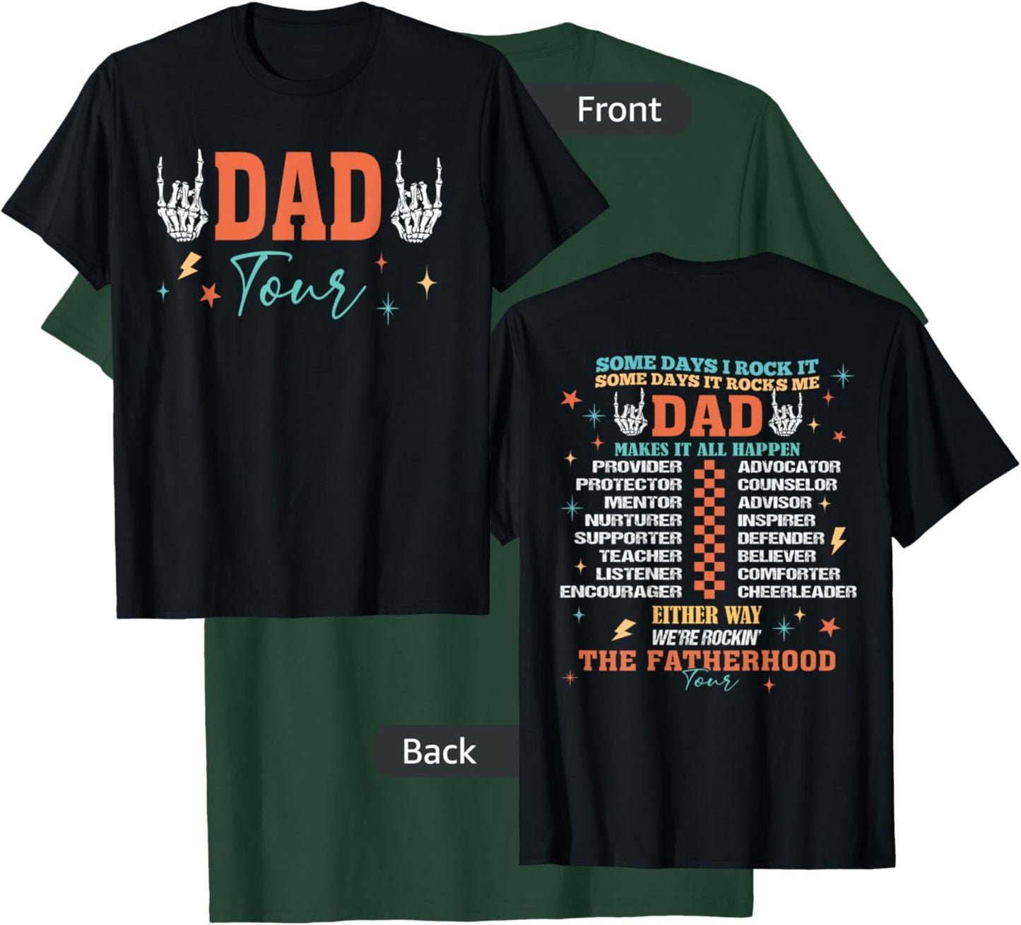 The Fatherhood Tour Dad Joke Rockin' Dad T-Shirt - T-Shirt | Forest